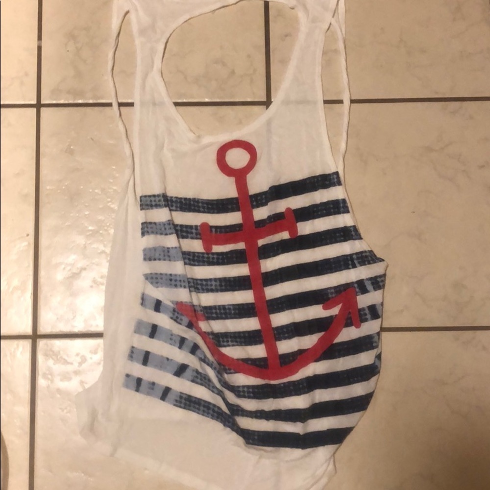 Graphic ripped tank